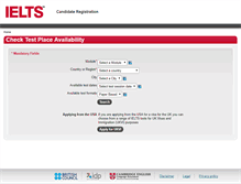 Tablet Screenshot of ieltsregistration.org